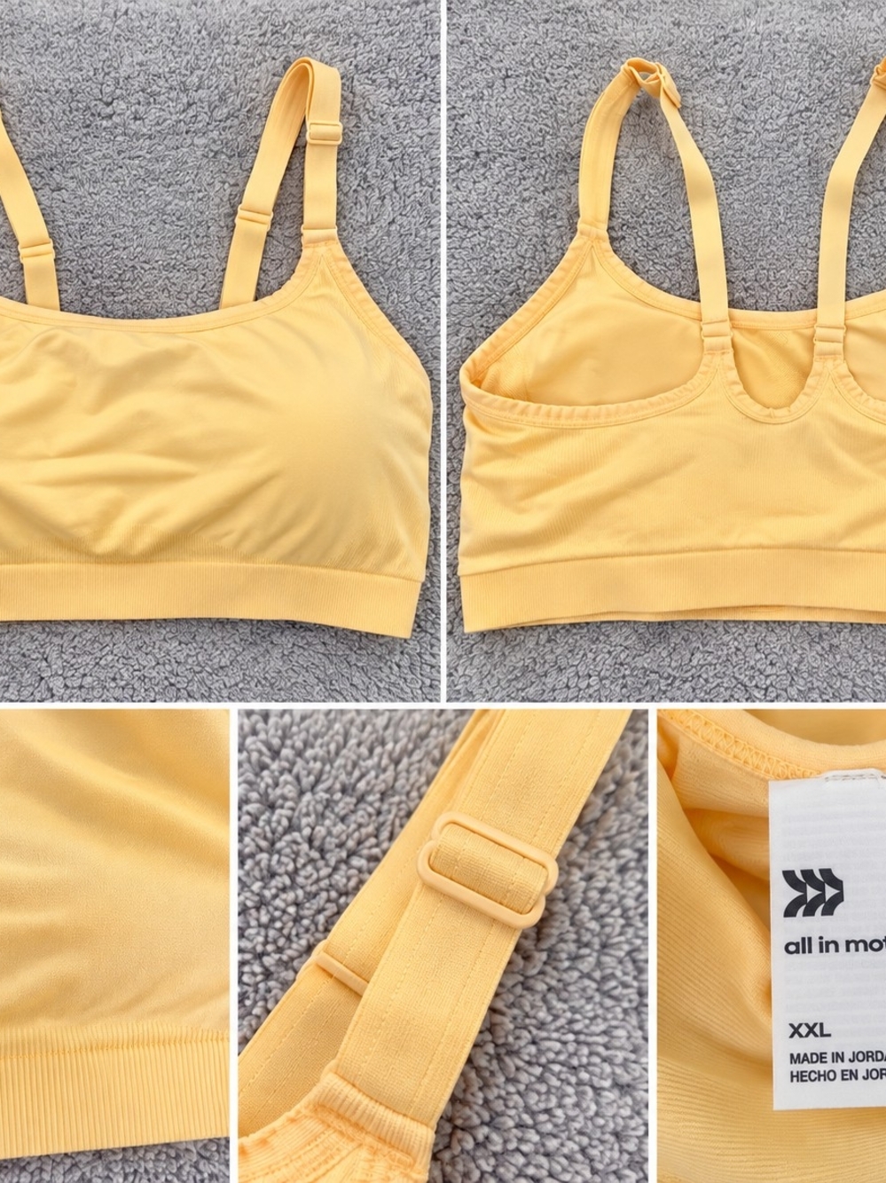 all in motion Sunflower Yellow Wireless Bralette with Adjustable Straps